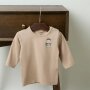 name it langarm Shirt Bärchen - Sesame beige