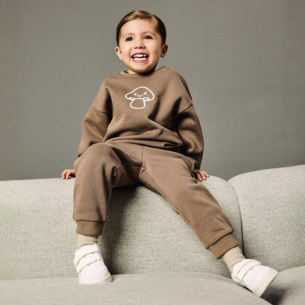 name it angerauter oversize fit Sweatshirt NOOS - Brown Lentil