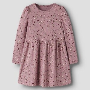 name it Kleidchen Blumenmuster - Lilas Rosa