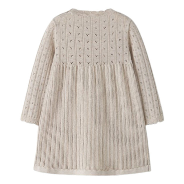 name it Strickkleid - Peyote Melange beige