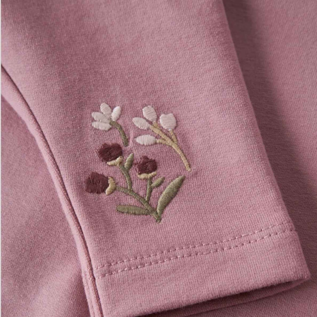 name it angeraute Leggings mit Blumenstickerei - Lilas rosa