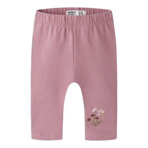 name it angeraute Leggings mit Blumenstickerei - Lilas rosa