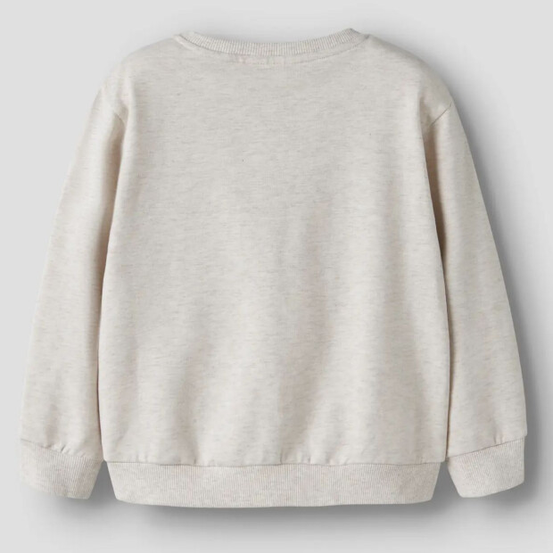 name it angerautes Sweatshirt - Peyote Melange beige