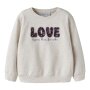 name it angerautes Sweatshirt - Peyote Melange beige