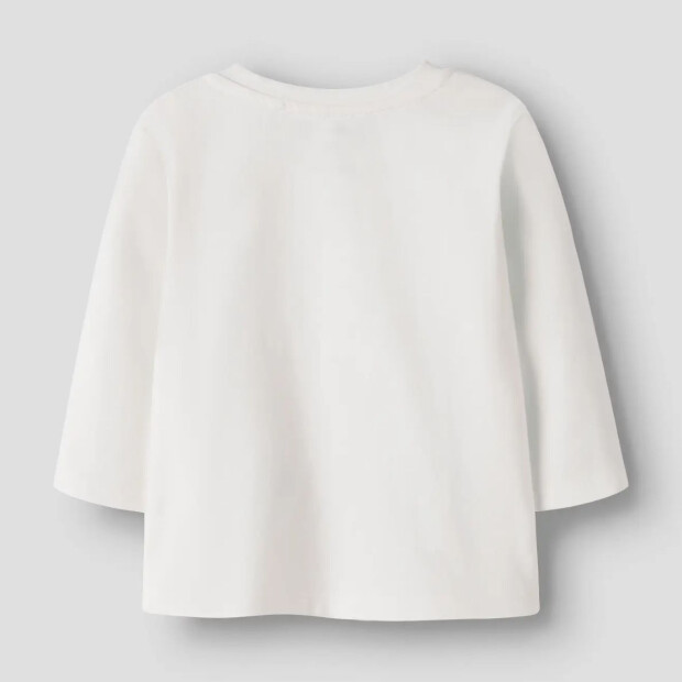 name it Baby Shirt Waldtiere - Cloud Dancer weiß