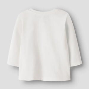 name it Baby Shirt Waldtiere - Cloud Dancer weiß