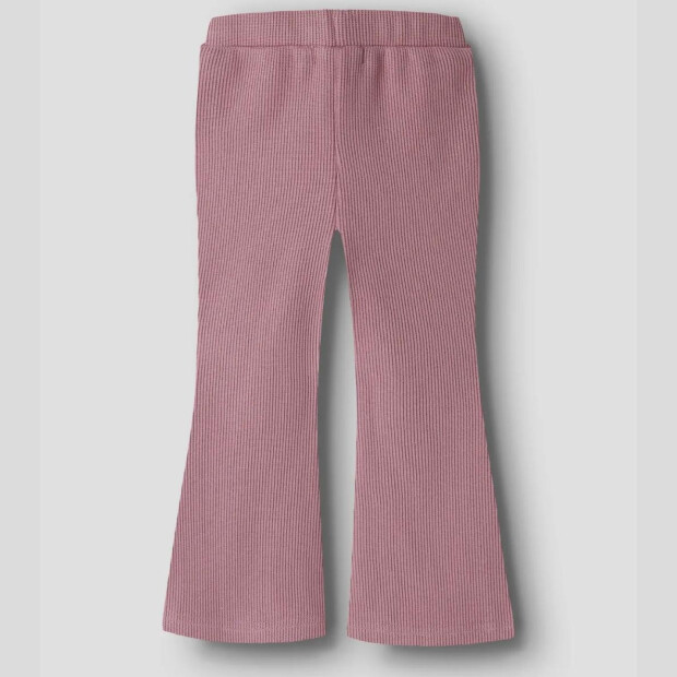 name it ausgestellte, gerippte Strickleggings - Lilas rosa
