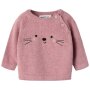 name it Baby Strickpullover Katze - Lilas rosa