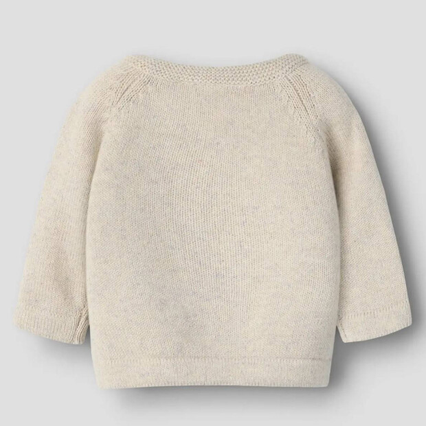 name it Baby Strickpullover Katze - Peyote Melange
