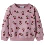name it angerautes Sweatshirt AOP Blümchen - Lilas rosa