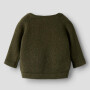 name it Baby Srickpullover Bär - Olive Night