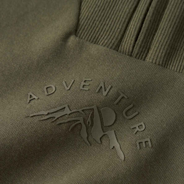 name it angerauter Sweater mit Halb Reißverschluss - Olive Night