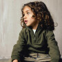 name it angerauter Sweater mit Halb Reißverschluss - Olive Night