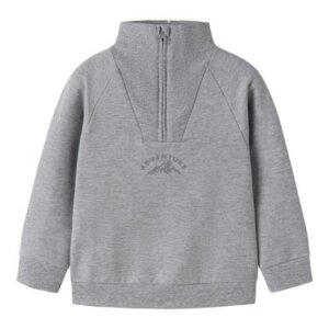 name it angerauter Sweater mit Halb Reißverschluss...