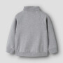 name it angerauter Sweater mit Halb Reißverschluss - Grey Melange