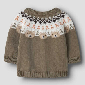 name it Baby Strickjacke Bär - Mermaid grün