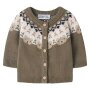name it Baby Strickjacke Bär - Mermaid grün