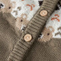 name it Baby Strickjacke Bär - Mermaid grün