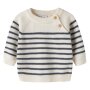 name it Baby Strickpullover Streifen - Antique White ombre blue