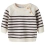 name it Baby Strickpullover Streifen - Antique White chocolate plum