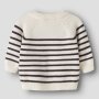 name it Baby Strickpullover Streifen - Antique White chocolate plum