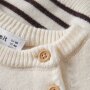 name it Baby Strickpullover Streifen - Antique White chocolate plum
