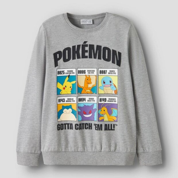 name it Pokémon Sweater - Grey Melange