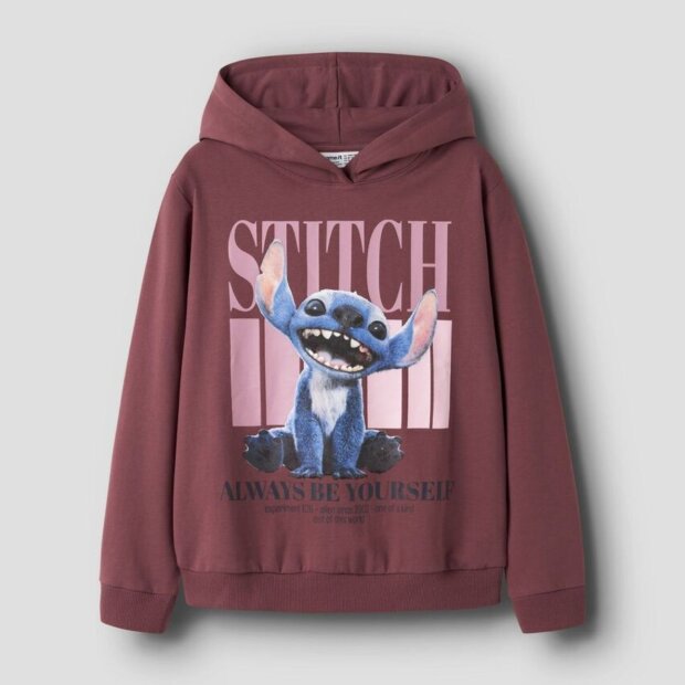 name it angerauter Stitch Hoodie - Wild Ginger