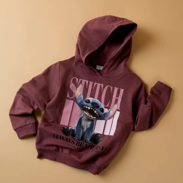 name it angerauter Stitch Hoodie - Wild Ginger