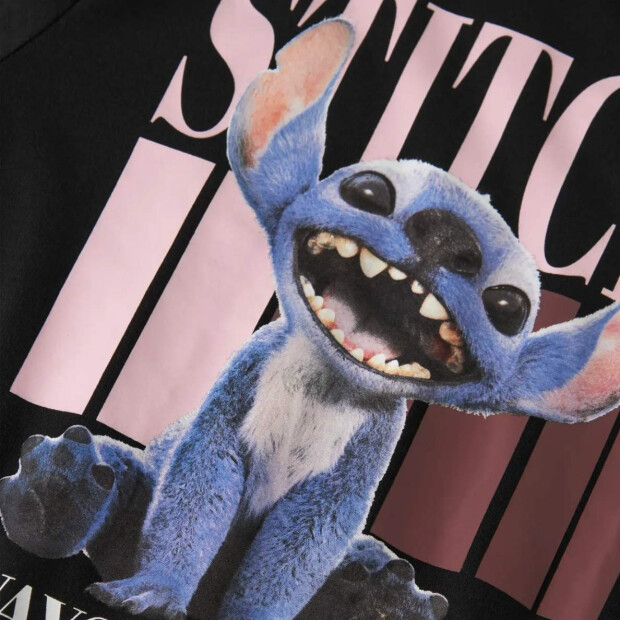 name it angerauter Stitch Hoodie - Black