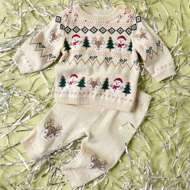 name it Baby Strickhose Reh - Peyote Melange