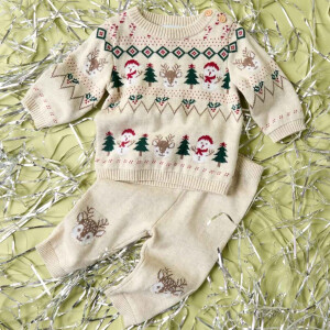name it Baby Strickhose Reh - Peyote Melange
