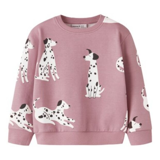 name it angerauter Sweatpullover Dalmatiner - Lilas