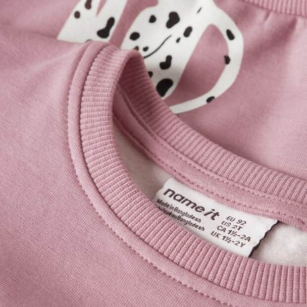 name it angerauter Sweatpullover Dalmatiner - Lilas