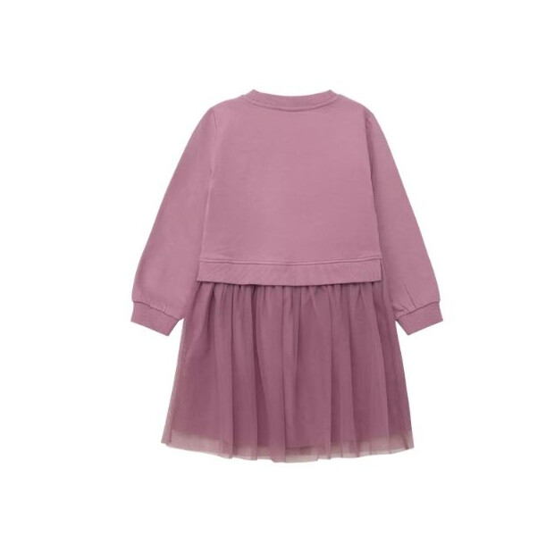 S.Oliver Sweatshirt-Kleid mit Glitzer-Applikation und Tüllrock - dusty rose
