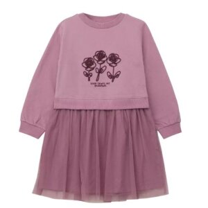 S.Oliver Sweatshirt-Kleid mit Glitzer-Applikation und...