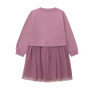 S.Oliver Sweatshirt-Kleid mit Glitzer-Applikation und Tüllrock - dusty rose