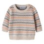 name it Baby Biobaumwoll Strickpullover - Peyote Melange