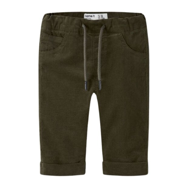 name it Baby Cord Hose - Olive Night