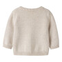 name it - Baby Biobaumwoll Strickjacke Blümchen - Peyote Melange