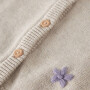 name it - Baby Biobaumwoll Strickjacke Blümchen - Peyote Melange