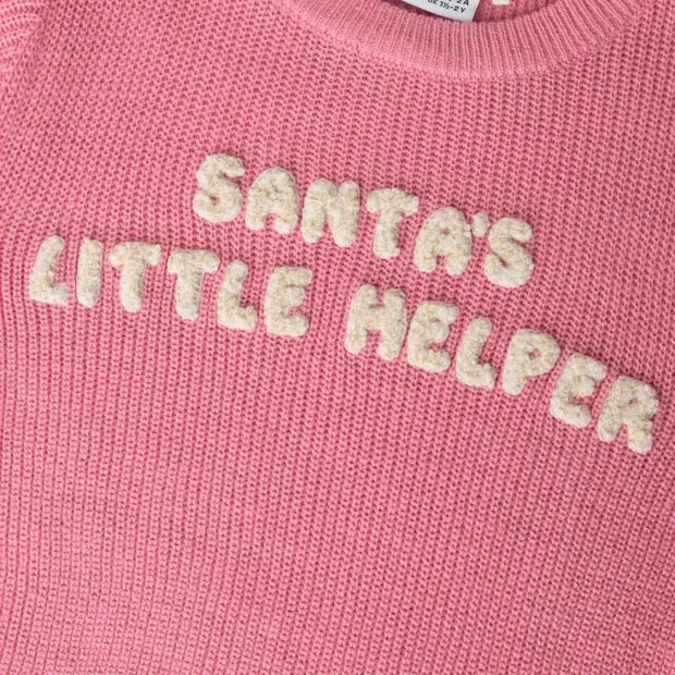 name it Weihnachten Strickpullover santas little helper - wild rose