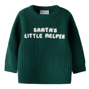 name it Weihnachten Strickpullover santas little helper -...