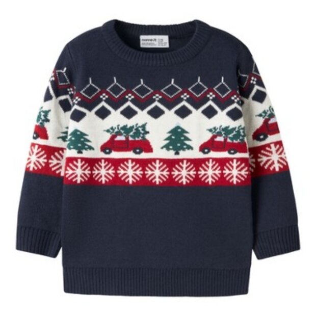 name it Weihnachten Strickpullover - navy blazer
