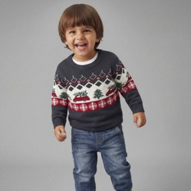 name it Weihnachten Strickpullover - navy blazer