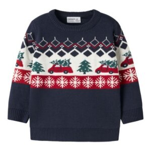 name it Weihnachten Strickpullover - navy blazer