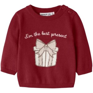 name it Baby Weihnachten Strickpullover Geschenk - Red...
