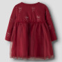 name it Baby Weihnachten Tüllkleid Schleifen - Red Dahlia