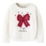 name it angerauter Weihnachten Sweatpullover Schleife - cloud dancer
