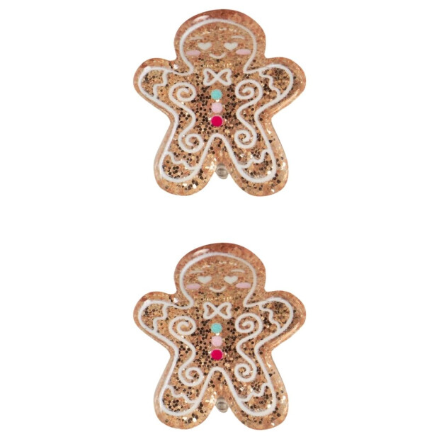 name it 2er Set Haarklammern - Lebkuchen Antique White Gingerbread